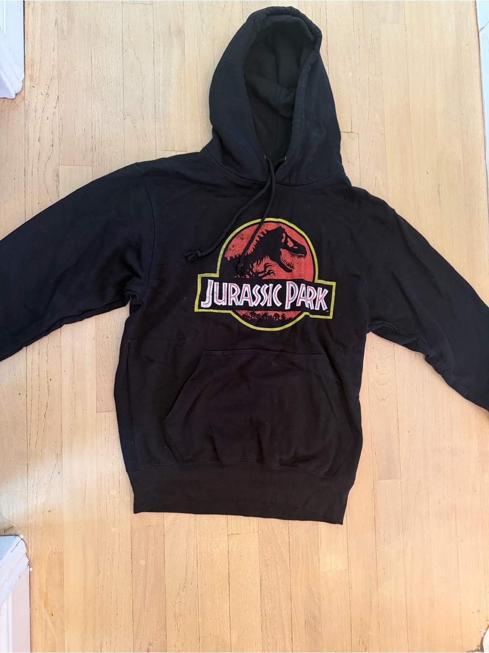 Jurassic Park Black Pullover Hoodie with Logo